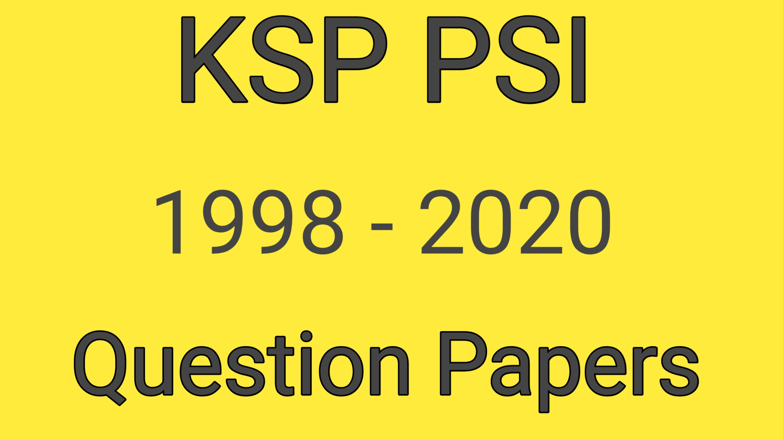 KSP PSI question papers