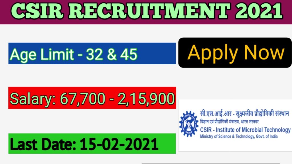 Csir recruitment 2021