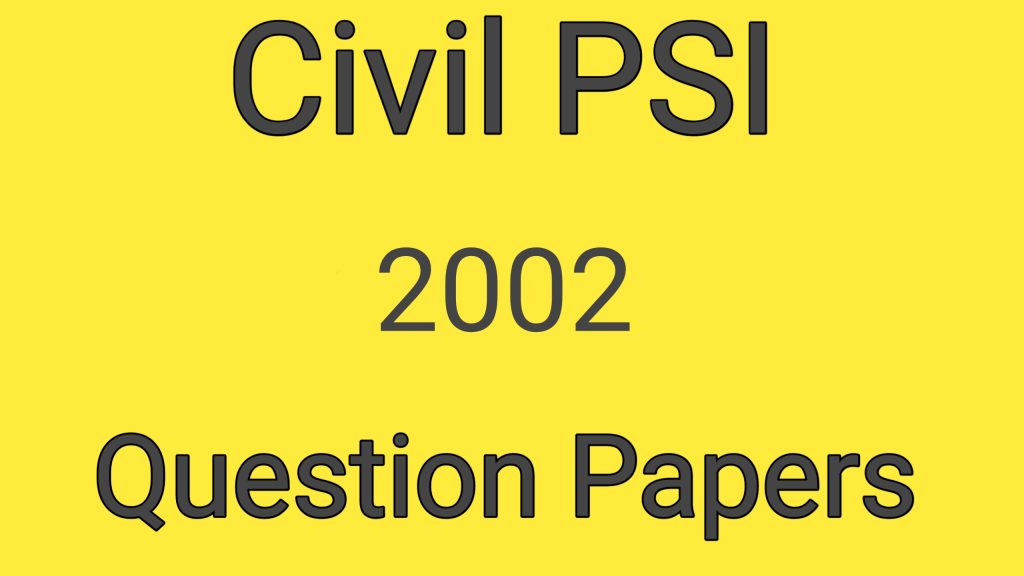 KSP Civil PSI question paper