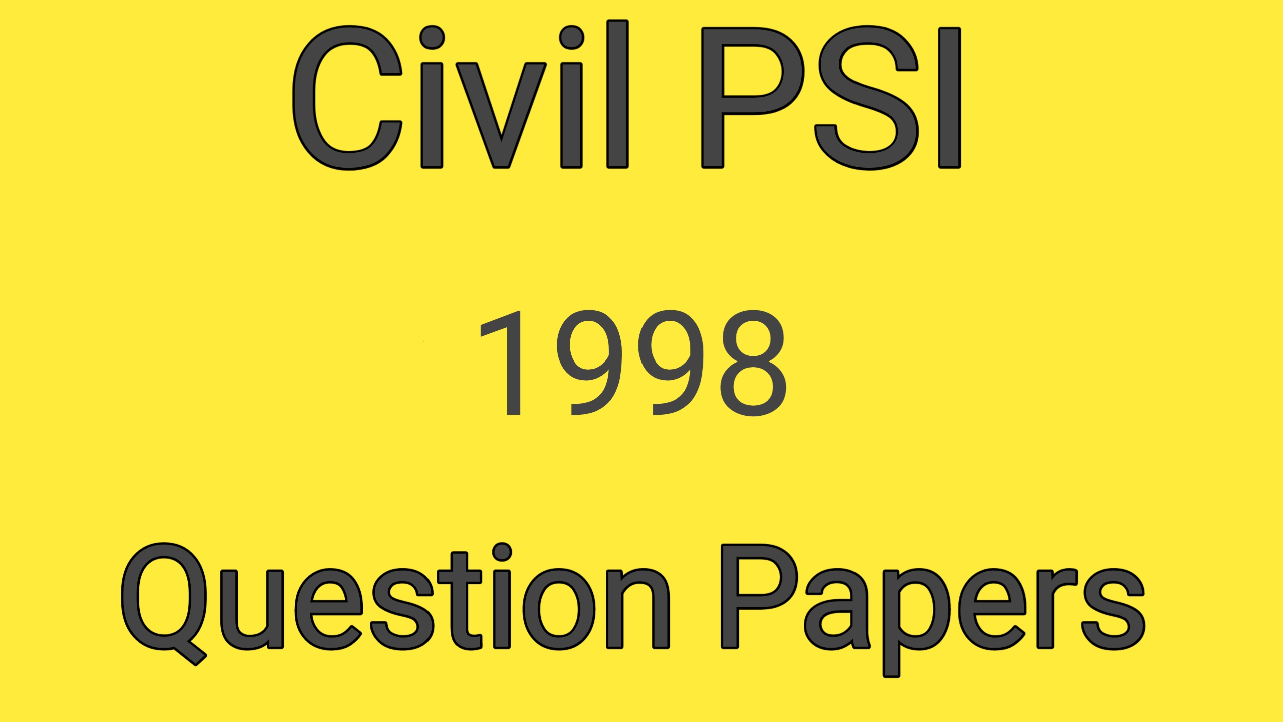 KSP Civil PSI question papers