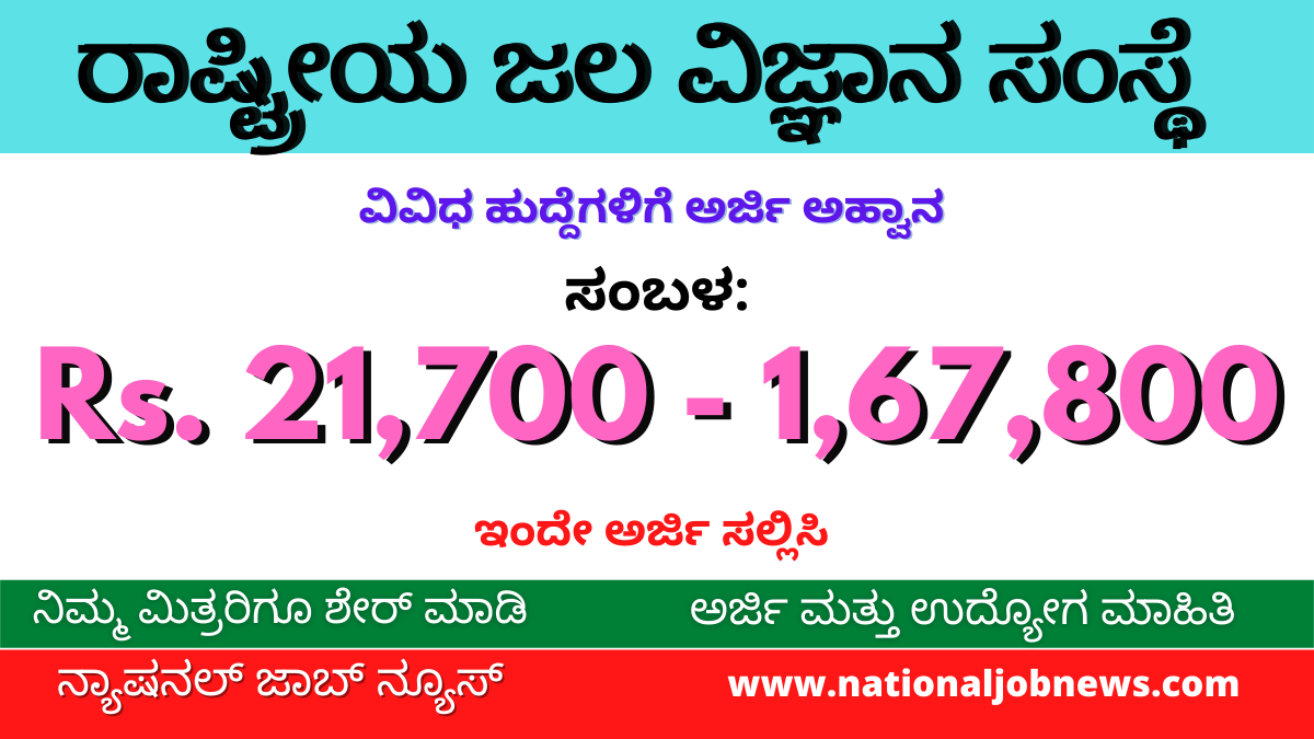National Institute of Hydrology Recruitment 2021